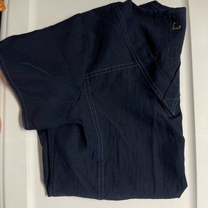 Navy Wonderwink Scrub Top
